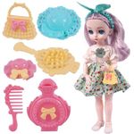 Toyshine Cute Alia Doll Beauty Play Toy Set with Movable Hands and Joints Pretend Play Kit Toys for Kids Role Play Set for Age 3+