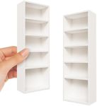 Doll House Accessories and Furniture, 5-Tier Open Shelf 1:12 Scale Doll House Bookshelf, Miniature Dollhouse Furniture Set for Girls, Kids & Collectors