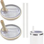 2 Pack 40 oz Tumbler Flip Straw Lid