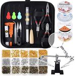 PAXCOO Jewelry Making Supplies Wire Wrapping Kit with Jewelry Beading Tools, Jewelry Wire, Helping Hands and Jewelry Findings for Jewelry Repair, Beading