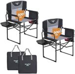 SUNNYFEEL Oversized Camping Directors Chair 500 LBS Heavy Duty, Portable Folding Chair with Side Table, Pocket for Beach, Fishing,Trip,Picnic,Lawn,Concert Outdoor Foldable Camp Chairs