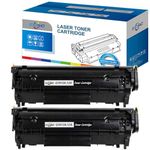 ECSC Compatible Toner Cartridge Replacement for HP LaserJet M1005 MFP M1319f MFP M1319 3050 3052 3055 1010 1012 1015 1018 1020 1020 1022 1022n 1022nw All-In-One 3015 3020 3030 Q2612A (Black, 2-Pack)