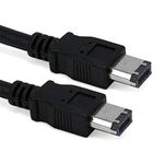 Cable Builders Cable Builders IEEE 1394 Firewire 400 iLink Cable 6 Pin to 6 Pin IEEE1394 6-6 Length 6FT for PC Mac DV 6 Foot 6 Feet Black Friday November Cyber Monday Sale