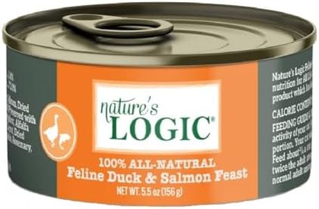 Nature's Logic Wet Can Cat Food - Feline Duck & Salmon Feast 95% Animal Ingredients - No Synthetic Vitamins, Minerals or Artificial Additives, 100% Natural, Grain-Free- Duck & Salmon (5.5 oz, 24 pack)