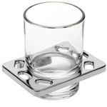 Croydex QM731841 Sutton Wall Mounted Tumbler & Holder with Zinc Alloy Construction, Chrome