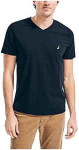 Nautica Men's J-Class Logo V-Neck T-Shirt, True Black, X-Large