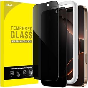 JETech Privacy Full Coverage Screen Protector for iPhone 16 Pro Max 6.9-Inch, Black Edge Anti-Spy Tempered Glass Film with Easy Installation Tool, Case-Friendly, 2-Pack