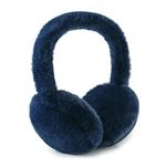 YATANAM Women Ear Muffs Winter Girls Fuzzy White Earmuffs Kids Black Ear Muffs Cute Fluffy Adjustable Ear Warmers Pink Furry Foldable Warm Ear Covers Boys Faux Fur Cold Weather (Navy)