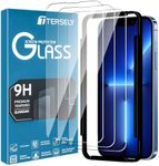 [3 Pack] T Tersely Tempered Glass Screen Protector for iPhone 14/iPhone 13 Pro/iPhone 13 [6.1 inch] with Installation Alignment Frame, Premium HD Case Friendly Screen Protector Film