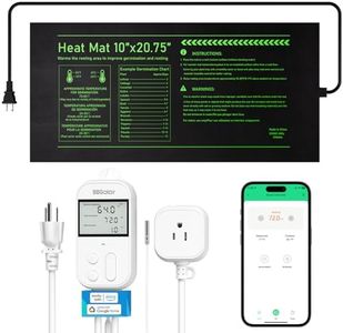 BBSolar 10"x 20.75" Waterproof Seedling Heat Mat with Smart Temperature Controller Combo Set, Supports Circadian Mode & Warm Hydroponic Heating Pad for Germination, Indoor Gardening, Greenhouse