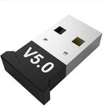 Nano USB Bluetooth V5.0, Mini Dongle Bluetooth Adapter for PC Laptop, Wireless Bluetooth Transmitter Receiver, Wireless Audio Music Stereo Adapter for Mouse, Keyboard, Speaker Support Windows 10/8/7