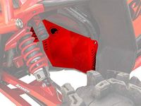 SuperATV Heavy Duty Red Inner Fender Guards for Polaris RZR XP 1000 / XP Turbo/Turbo S/S 1000 (See Fitment) | 1 Pair | 1/8" Aluminum Plating | 5X Stronger Than Your Factory Firewall!