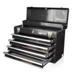 Original US PRO TOOLS Tool Box Tool Cabinet 4 Drawer Hand HELD Tool Chest Portable Gloss Black