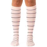COMRAD Compression Socks (15-25 mmHg) for Women & Men - The Best Socks for Travel Flights Pregnancy Running Edema Diabetic Recovery Business or Casual Everyday Wear (Muted Rose/Indigo Medium)