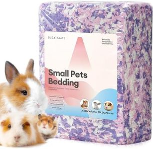 BUCATSTATE Hamster Bedding 70L, 99% Dust-Free Guinea Pig Paper Bedding Odor Control Paper Bedding, Cozy Small Animal Bedding for Rabbit Rat Syrian Dwarf Hamsters Gerbils (Lavender)