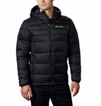 Columbia Men's Buck Butte Insulated Hooded Jacket, Hooded Puffer Jacket, Black, Size L