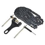 Toolly 420 Motorcycle Chain and Chain Breaker, Standard Roller Chain 132 Link, for 50cc 70cc 90cc 110cc 125cc Dirt Bike ATVs Quad Go Kart Mini Bike Scooter Pit Bike Modification