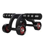 Ab Roller Wheel, 4-wheel Ab Muscle Wheel Roller, Core Workout Abdominal Roller Wheel, Trainer Sports Fitness Equipment for Men Women