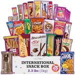 Eastanbul International Snack Box, Premium 25 Full-Size Foreign Snack Box, From Around The World International, Sweet, Savory, Chewy, Crunchy