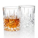 HISTORY COMPANY Astor “Men's Bar” Crystal Whiskey Glass 2-Piece Set (Gift Box Collection)