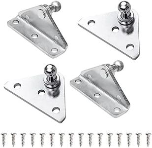 10MM Ball Stud Mounting Brackets for Gas Struts Lift Supports Shocks Spring Prop Silver 4PCS, with 16 pcs Screws