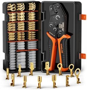 Open Terminal Connector Crimping Tool Kit,2.8mm 3.5mm 3.9mm 4.8mm 6.3mm 24-14 AWG Crimper SOMELINE for Use on Molex 2.13mm 2.36mm, AMP - TE CONNECTIVITY Connectors,Male Female Spade and Ring Terminal