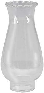 Hyoola Oil Lamp Chimney - Hurricane Lamp Glass Replacement - Crimped Top - 4.5" H - Medium