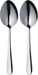 MasterClass Duo of Stainless Steel Serving Spoons, 2-Piece Spoon Set for Buffets, Dinner Parties and Family Meals - Silver