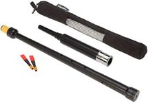 Barefoot Bagpiper Long Bagpipe Practice Chanter 20.5 in, full size hole spacing, Nickel Plated Engraved Ferrule. Breathable Black Case. Bagpipes for Beginners Adult, 2 Bagpipe Practice Chanter Reeds