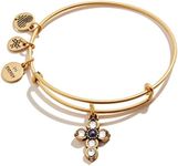 Alex and Ani Path of Symbols Expandable Bangle for Women, Pearl Infusion Festive Charm, Rafaelian Gold Finish, 2 to 3.5 in, One Size