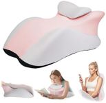 Adult Memory Foam Ergonomic Wedge Prone Pillow for Women, Firm Supportive Bed Pillow for Sitting Up, Back Neck and Leg Pain Relief, Anti Snoring, Ideal for Massage, Reading, Removable Washable Cover