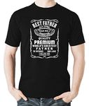 Best Father All Time Funny for Dad Papa Novelty Men's T-Shirt (Black, X-Large)