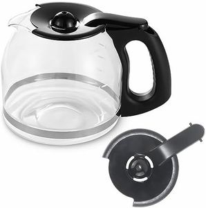 Replacement 12-Cup Glass Carafe, Compatible with Mr. Coffee Part# PLD12 PLD12-RB Series, with One Extra Lid