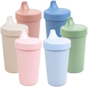 Re-Play Spill-Proof Sippy Cups for Toddlers - Kids Reusable 10 Oz Set of 6, Dishwasher & Microwave Safe, Made in USA, Meadow