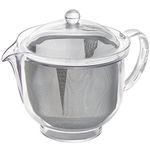 Akebono Sangyo TW-3722 Light and Unbreakable Teapot, 16.9 fl oz (480 ml), Tritan Resin, Clear Teapot, Stainless Steel Mesh, Large, Made in Japan