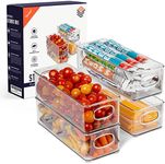 ClearSpace Plastic Pantry Organization and Food Storage Bin – Great Kitchen Storage – Fridge Organizer Bins – 4 Pack