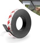 AOOWU 2m Magnetic Tape Self Adhesive, 10mm Magnetic Strips for Window Screen/Door Curtain, Sticky Magnet Tape with Strong Adhesive, Cuttable Magnet Strips for Whiteboards, Fridge Organization, DIY