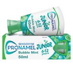 Sensodyne Pronamel Junior 6-12 Years Toothpaste for Juniors, 2X Stronger Enamel Defence*, Bubble Mint Flavour, 50 ml *Protection from Sugar acids vs Your Mouth’s Natural defences.