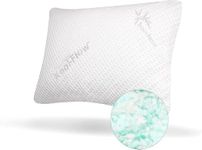 Snuggle-Pedic Memory Foam Pillow - Shredded Foam Sleeping Pillows for Side, Back & Stomach Sleeper w/ Bamboo Cover and Cooling Luxury Support - Standard