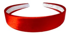 Aliceband - Brightly coloured plain 2.5cm wide satin headband alice band[Red]