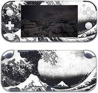 BelugaDesign Wave Switch Skin | Cool Sticker Wrap Vinyl Decal | Painting Japanese Water Ocean Cute | Compatible with Nintendo Switch (Switch Lite, Gray)