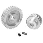 2Pcs Metal Synchronous Pulley Gear Motor Belt Gear Drive Wheel Gear S/N Cj0618 Mini Lathe Gears, Metal Cutting Machine Gears