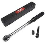 FOURROBBER Torque Wrench1/2-Inch Drive Click 25-220 Nm Dual-Direction Adjustable Torque Wrench Set