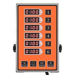 YOOYIST Kitchen Timers for Cooking – 6 Channel Commercial Kitchen Timer Restaurant Kitchen Supplies – Stainless Steel LED Technology Kitchen Timer Digital – Reminder Function, Loud Alarm, Yellow