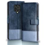 TheGiftKart Flip Back Cover Case for Redmi Note 10 Lite/Note 9 Pro/Pro Max | Dual-Color Leather Finish Flip Back Cover for Redmi Note 10 Lite/Note 9 Pro/Pro Max/Poco M2 Pro (Blue & Sky)