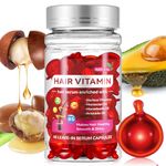 40 PCS Hair Vitamin Serum Capsule, Hair Treatment Serum Enriched with Moroccan Macadamia Avocado Oils, Vitamins A C E Pro B5, No Rinse and Safe for All Hair