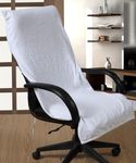 Luxury 100% Superfine Cotton Solid Large Chair Towel, 450 GSM, Tie Knot, White, Pack of 1