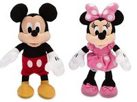 Disney Mickey Mouse and Minnie Mouse Mini Bean Bag Soft Toy Set 20cm