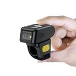 Alacrity Portable 2D Barcode Scanner,Wearable Ring Wireless Finger Mini QR Bar Code Reader Support Scan QR PDF417 DataMatrix