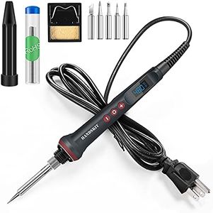 Electronics Soldering Iron Kit, [Upgraded] Soldering Iron 110V 90W LCD Digital Portable Soldering Kit 180-480℃(356-896℉), Welding Tool with ON/OFF Switch, Auto-sleep, Thermostatic Design